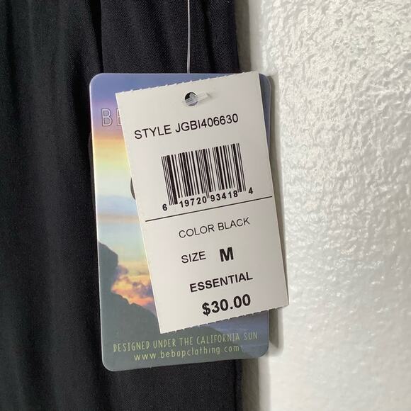 Bebop Black Challis Pom Pom Pull On Shorts Medium NWT - Picture 7 of 7